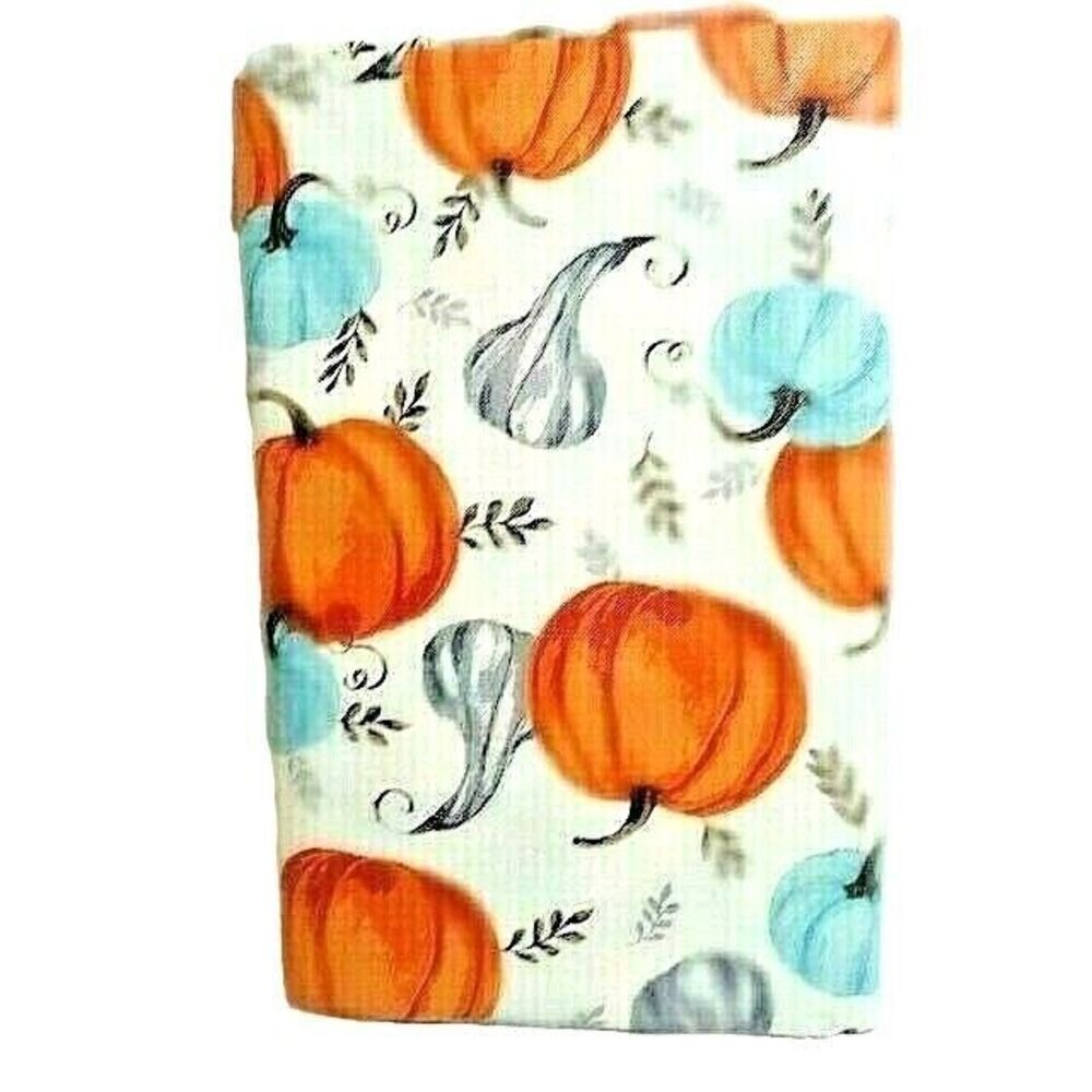 Pumpkins and Gourds Vinyl Tablecloth PVC-Free Fall Dining Table 52 X 70-inch NEW